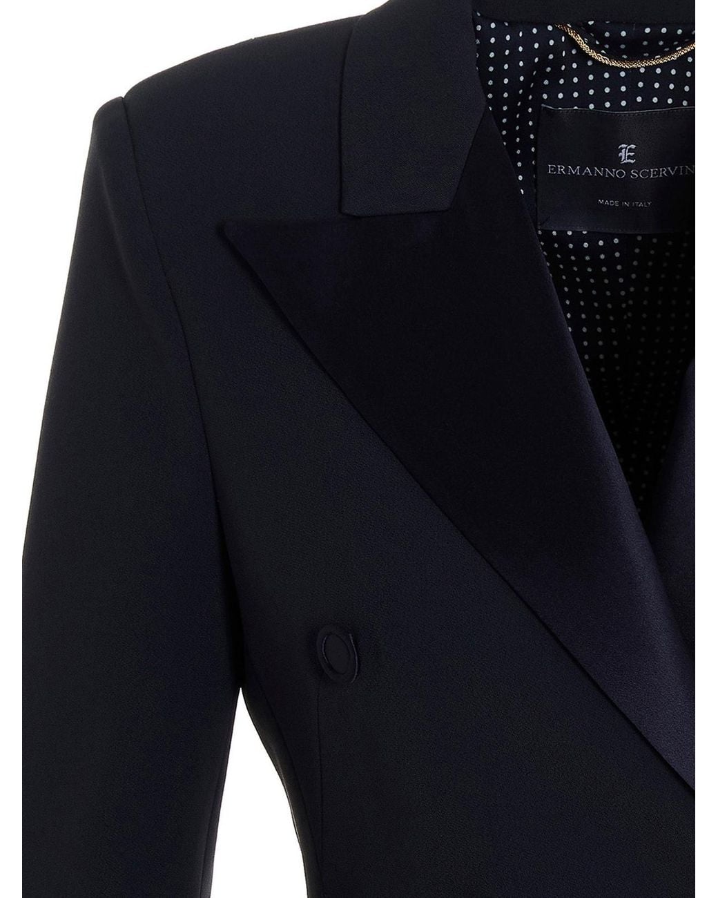 Ermanno Scervino Blue Double Breast Blazer Jacket