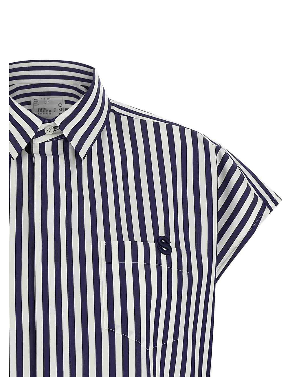 Sacai Black Cropped Shirt