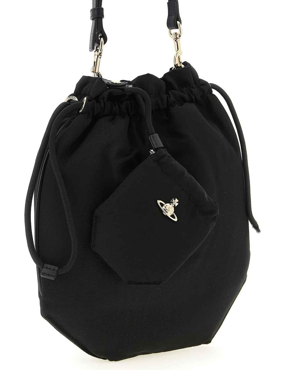 Vivienne Westwood Black Drawstring Pouch Handbag