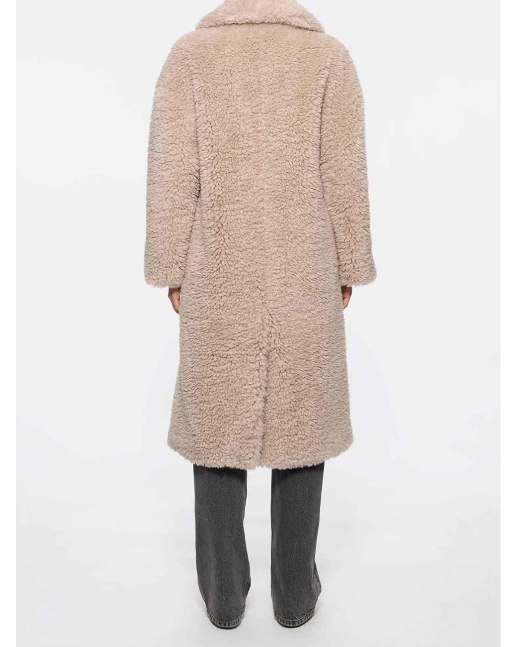 Stand Studio Natural Jazmin Faux Fur Coat