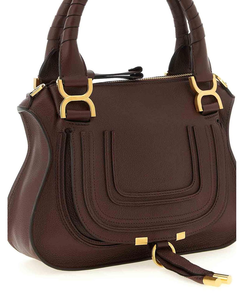 Chloé Brown Marcie' Bag With Saddle Stitching