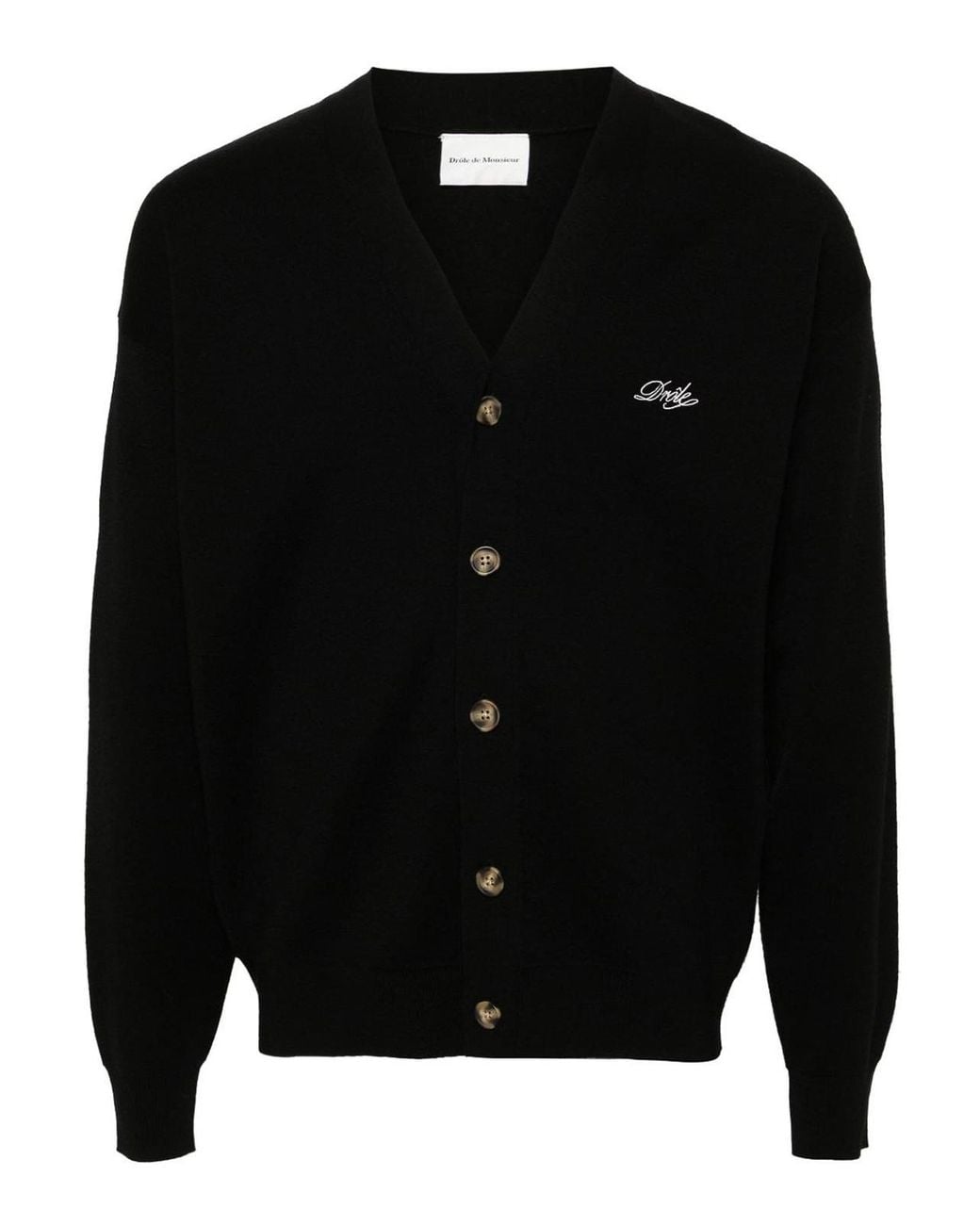 Drole de Monsieur Black Top Le Cardigan Drle for men