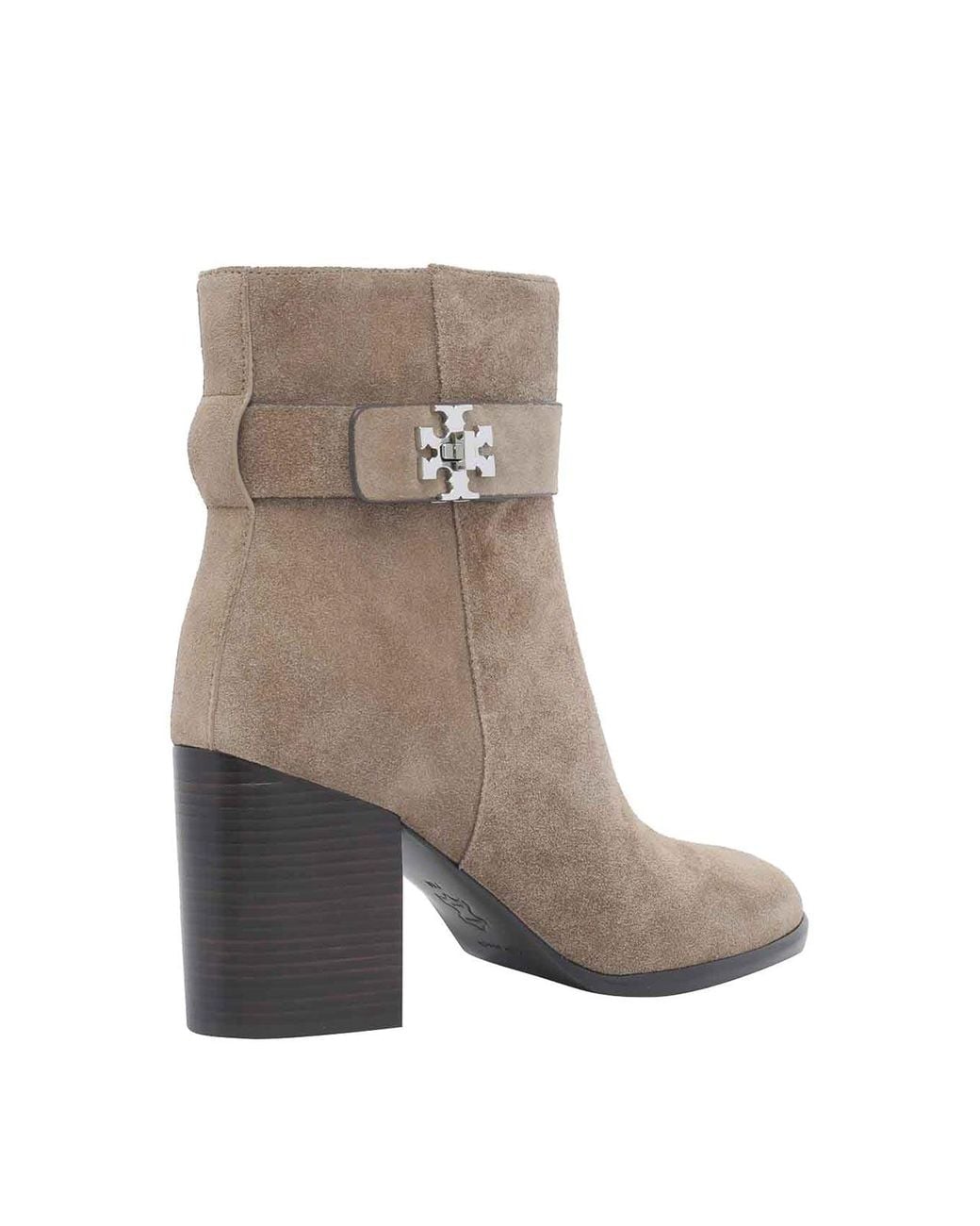 Tory Burch Brown River Rock Turnlock Pump Booties