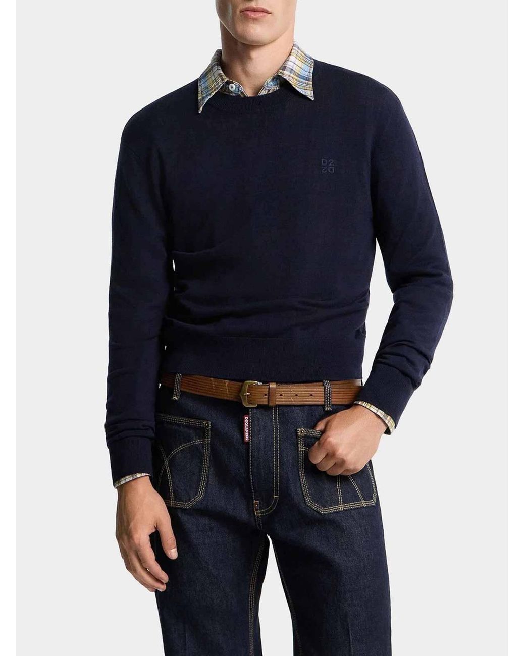 Suéter Cuello Redondo DSquared² de hombre de color Blue