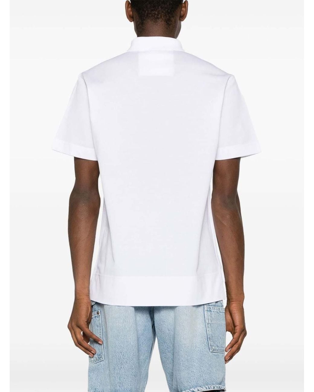 Givenchy White 4G Logo Cotton Polo Shirt for men