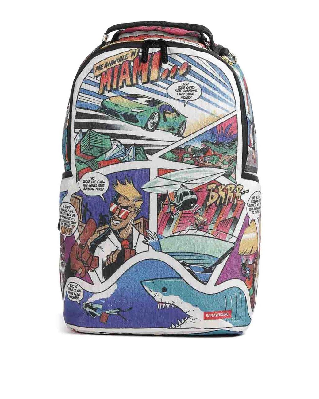 Sprayground Blue 305 Retro Comic Dlxr Backpack for men