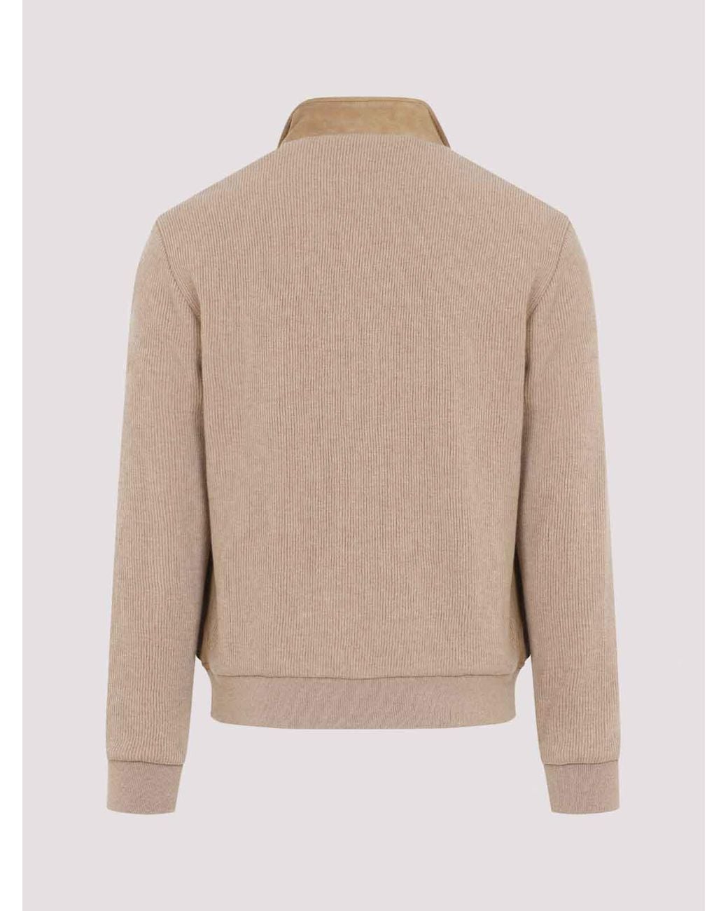 Chaqueta Bomber Canali de hombre de color Natural