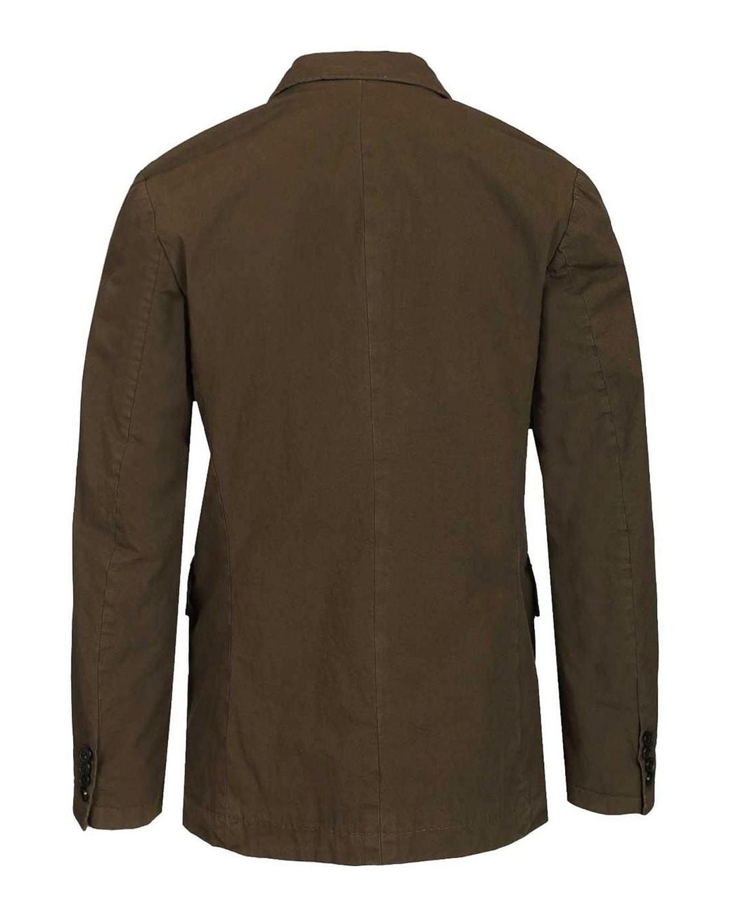 Dries Van Noten Green Double-Breasted Cotton Blazer for men