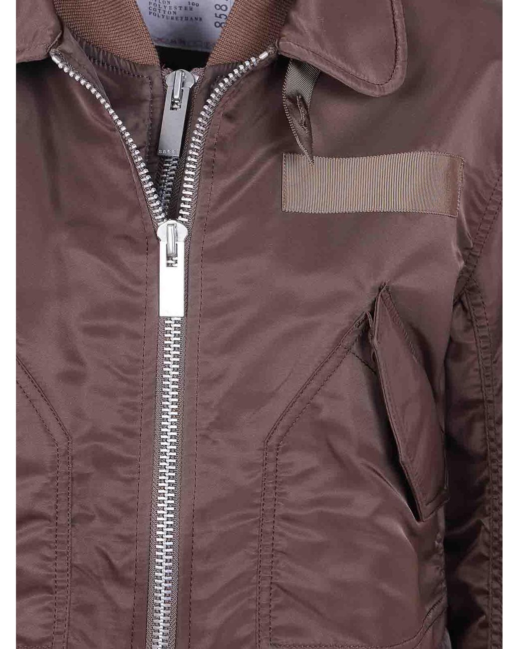 Sacai Brown Nylon Twill Blouson