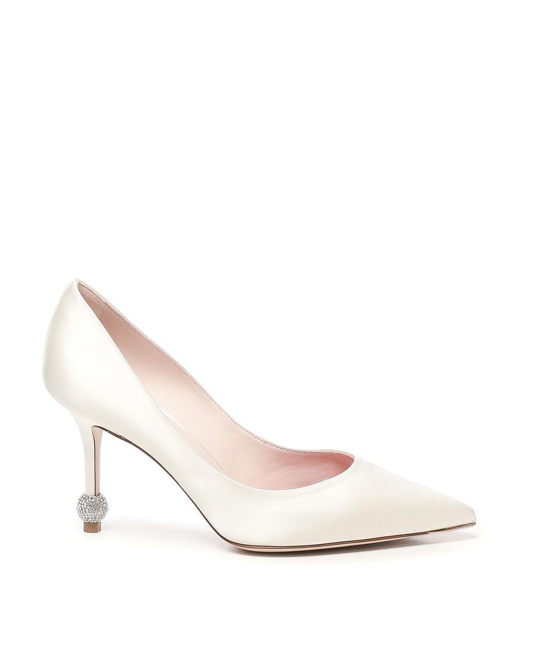 Roger Vivier White Dcollets Jewel Heel