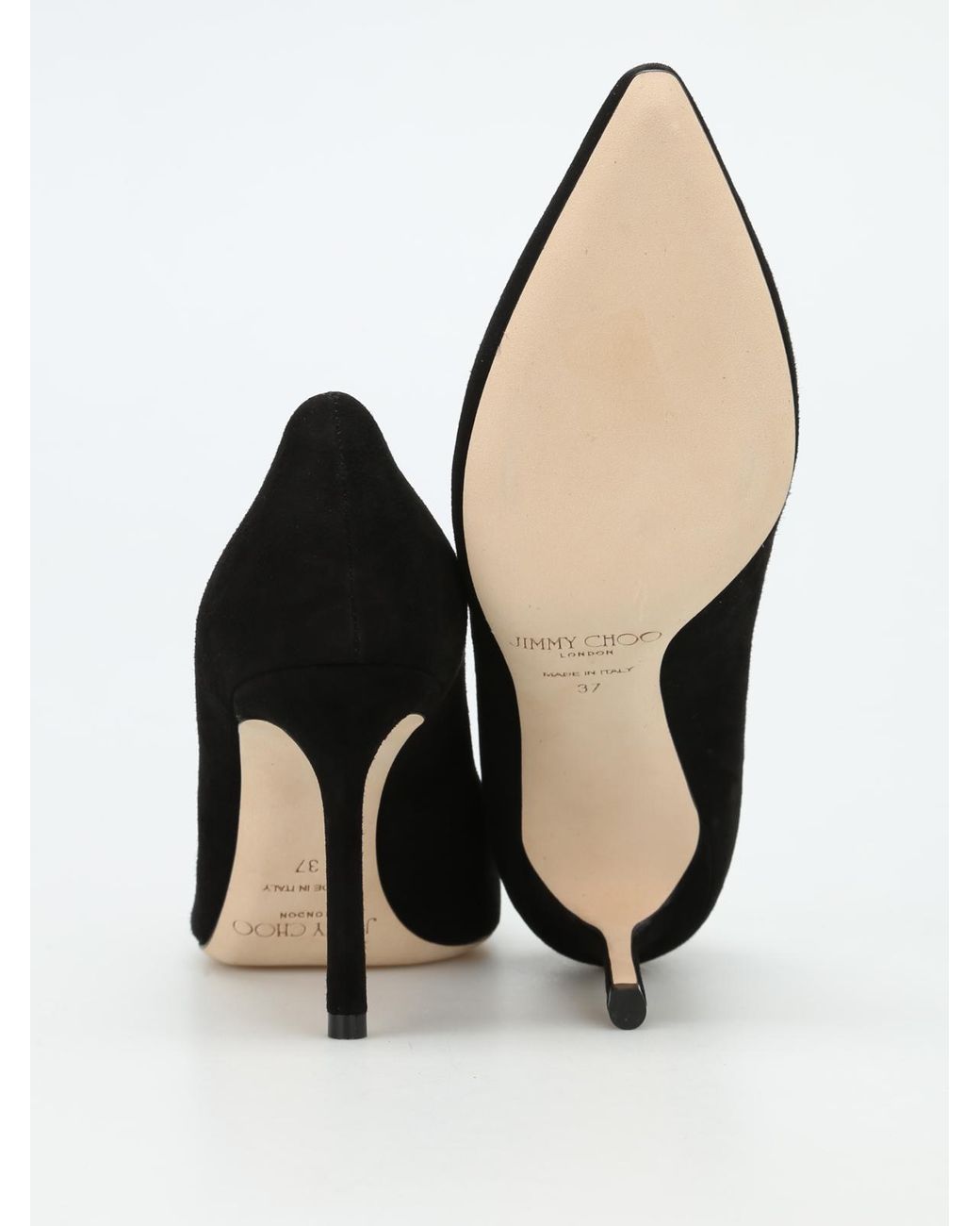 Jimmy Choo Black Romy 85 Suede Pumps