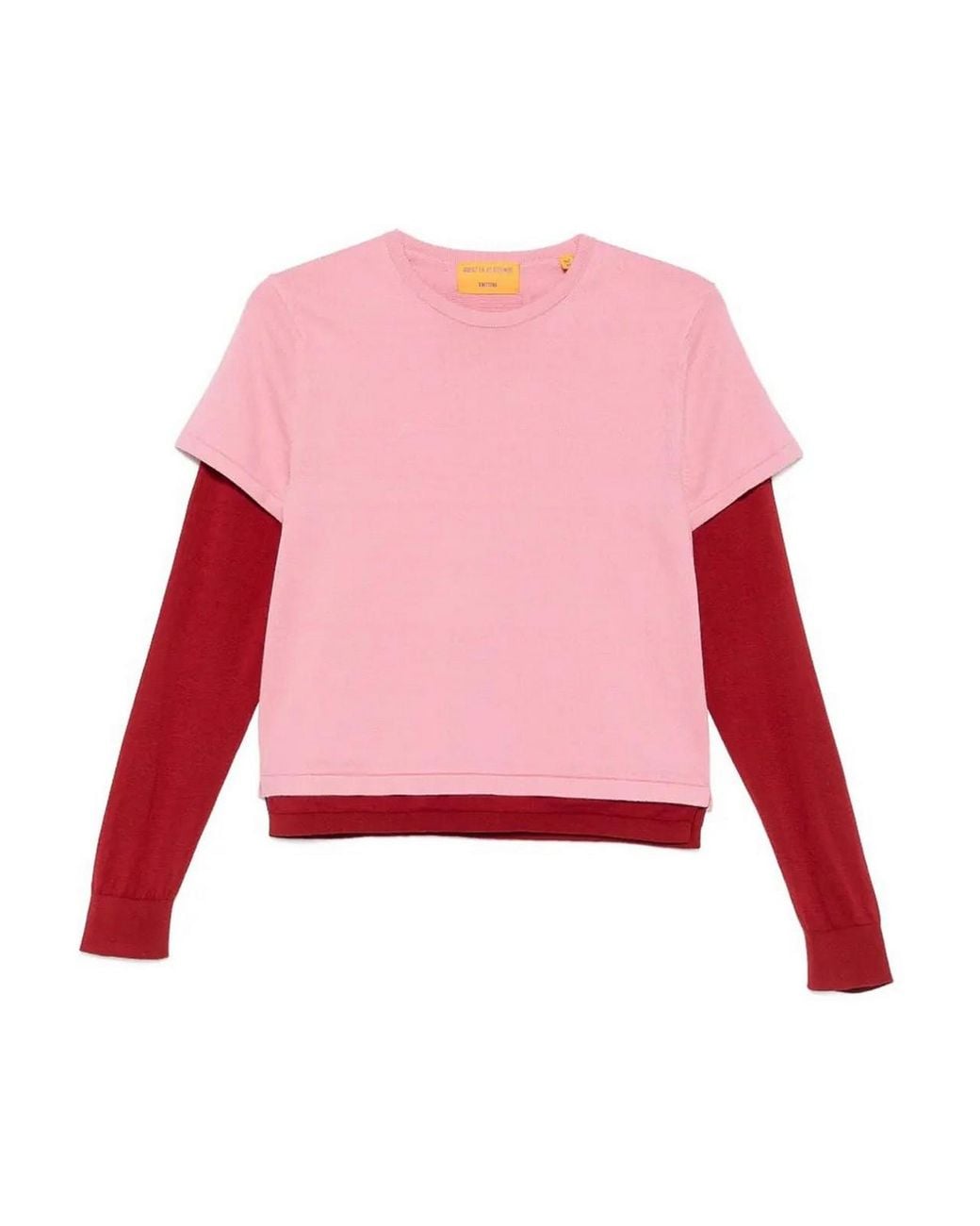 Guest In Residence Red Sweater Double Layer