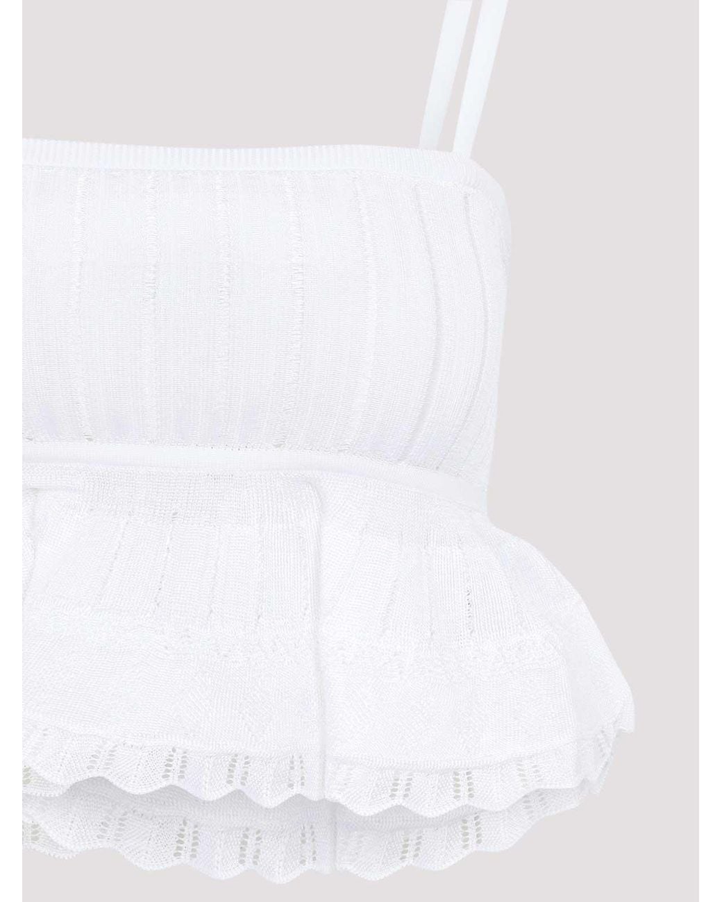Alaïa White Crinoline Top