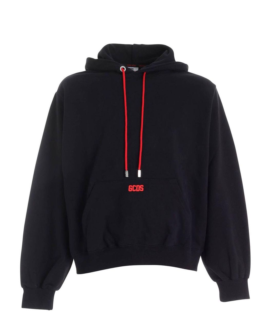 Gcds Blue Maxi Sweatshirt Featuring Rubber Logo for men