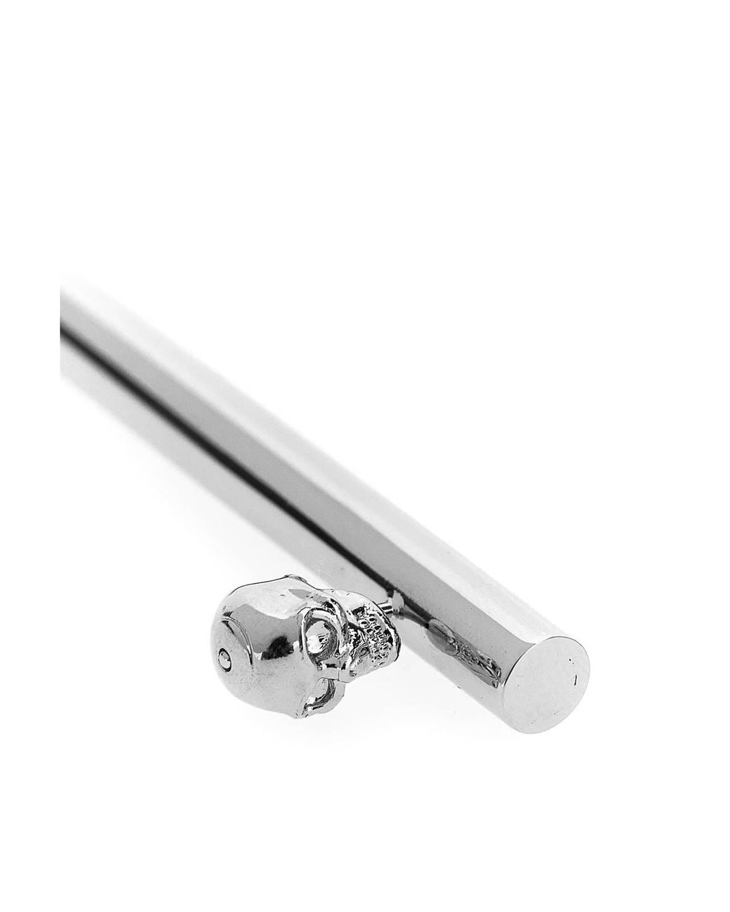 McQueen White Cross-Bar Earrings