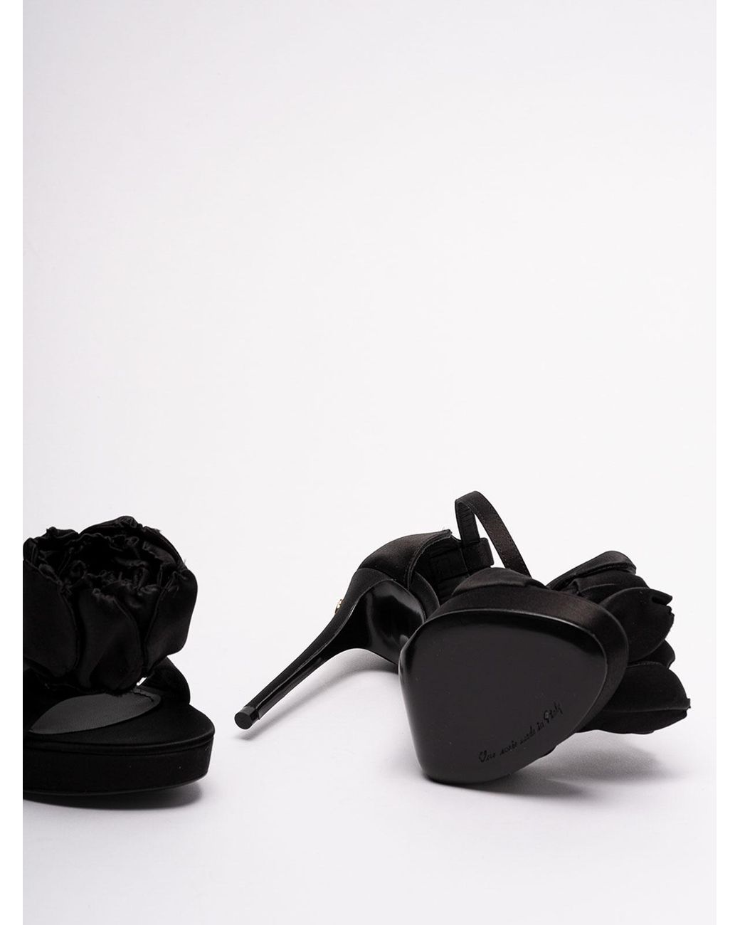 Dolce & Gabbana Black Keira Platform Heel Sandals