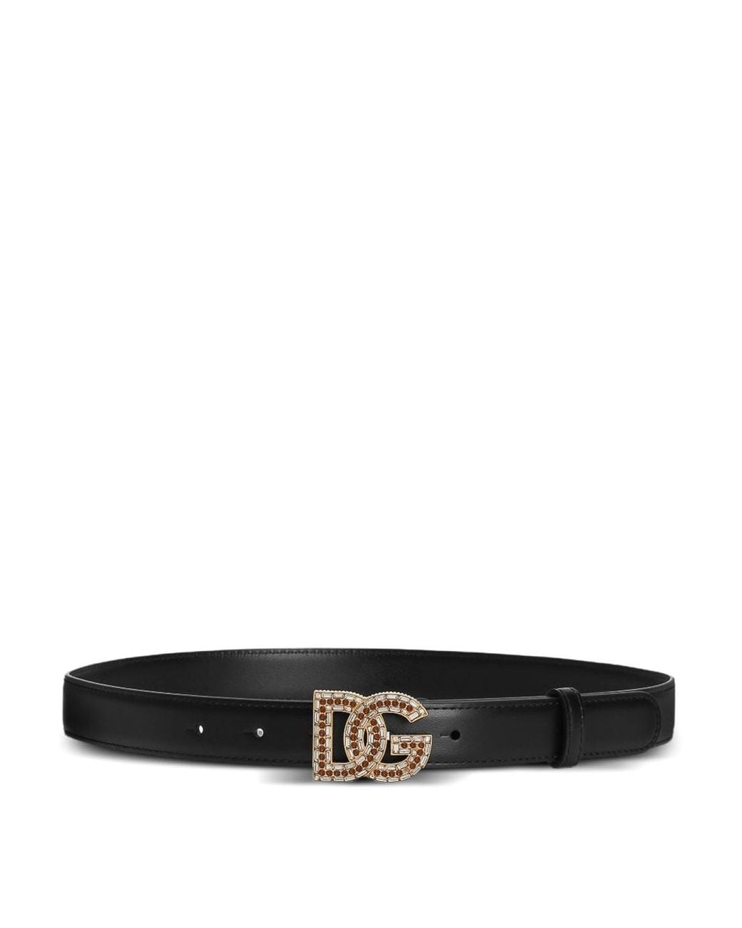 Dolce & Gabbana White Leather Belt