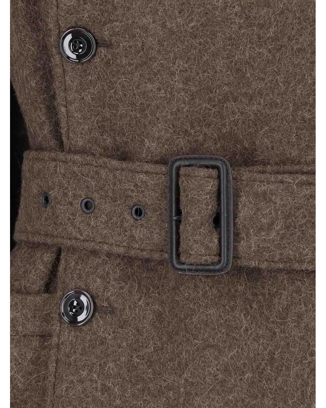 Lemaire Brown Wool Coat
