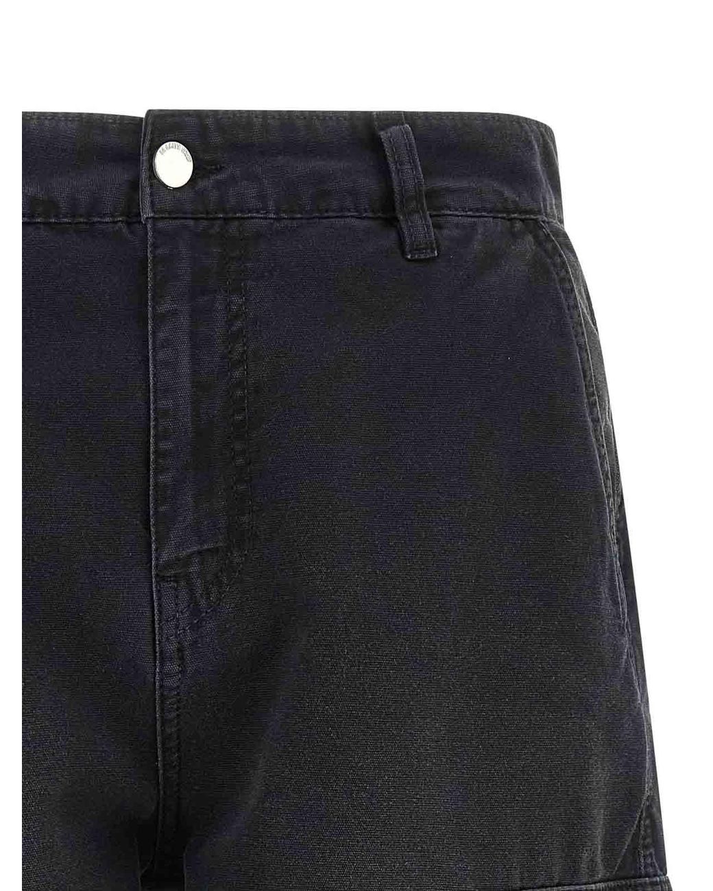 44 Label Group Black Cargo Short Bermuda Shorts for men
