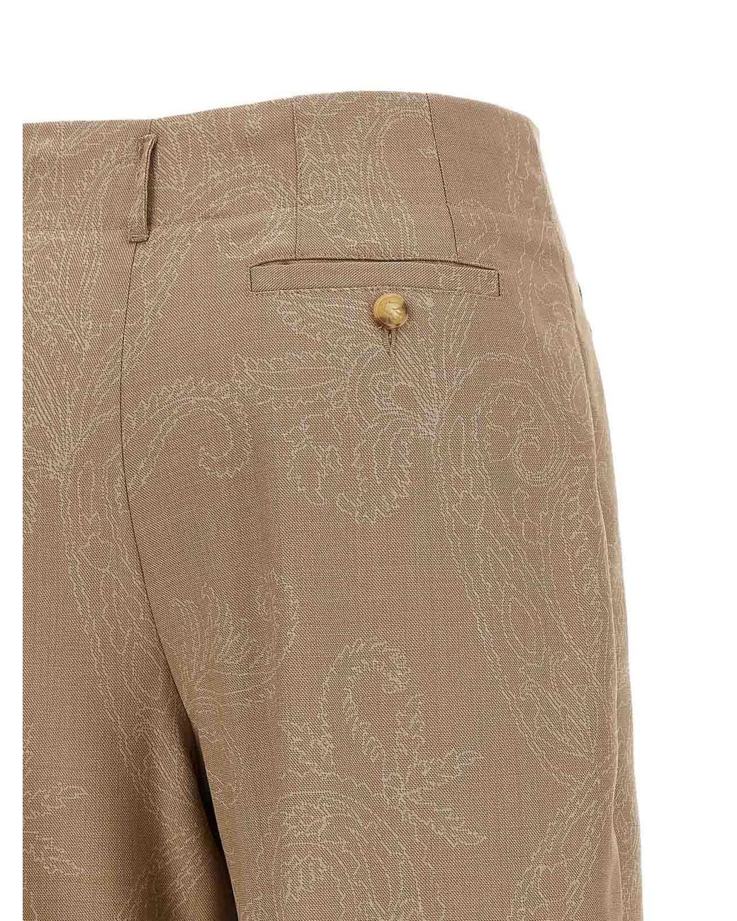 Etro Natural Paisley Jacquard Pants