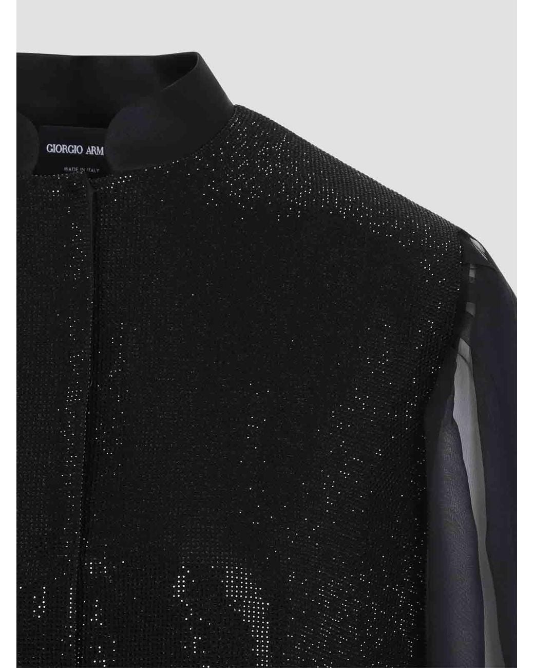 Giorgio Armani Black Embroidered Shirt