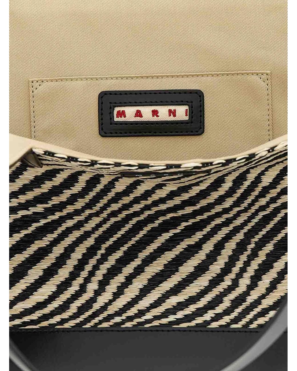 Marni Black Waves Shopping Bag