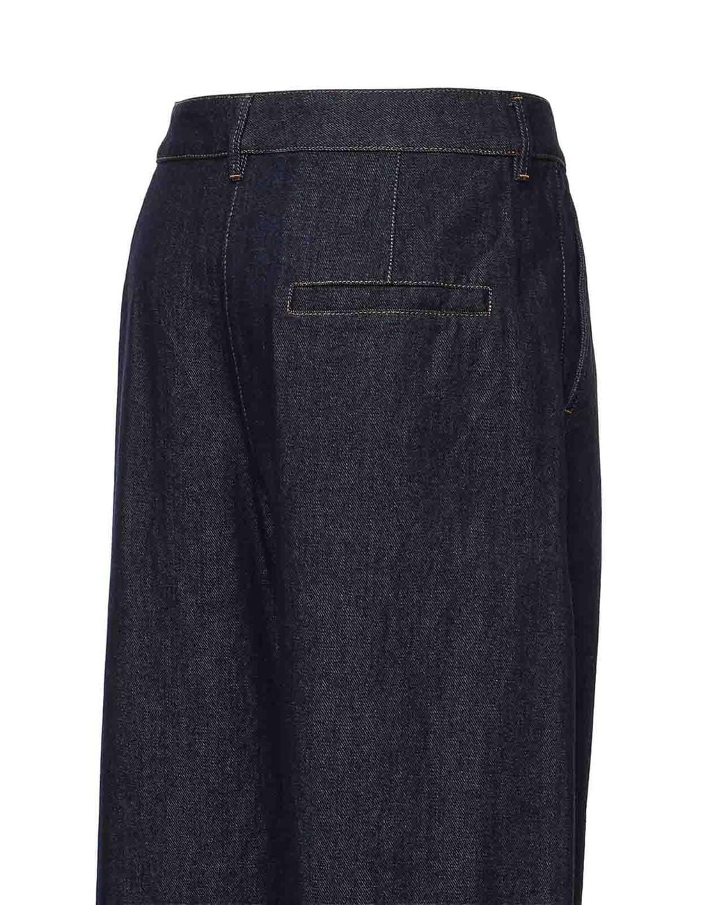 Genny Blue Denim Barrel Jeans