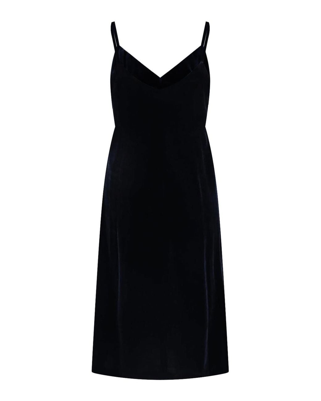Aspesi Black Velvet Midi Dress