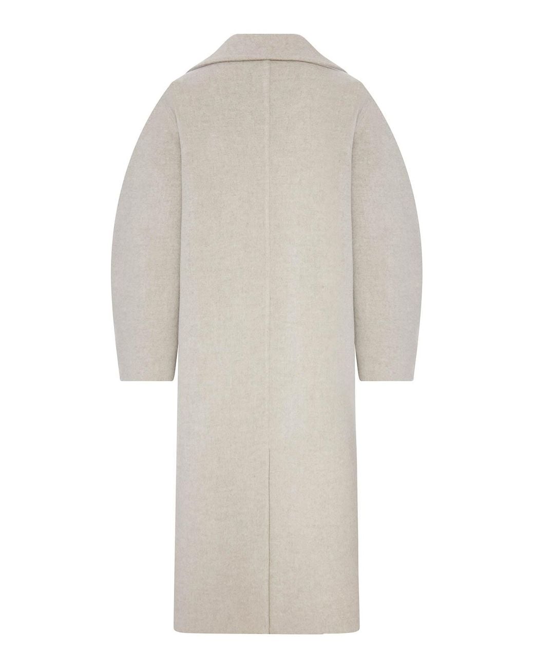 Brunello Cucinelli White Long Double-Breasted Wool And Cashmere Coat