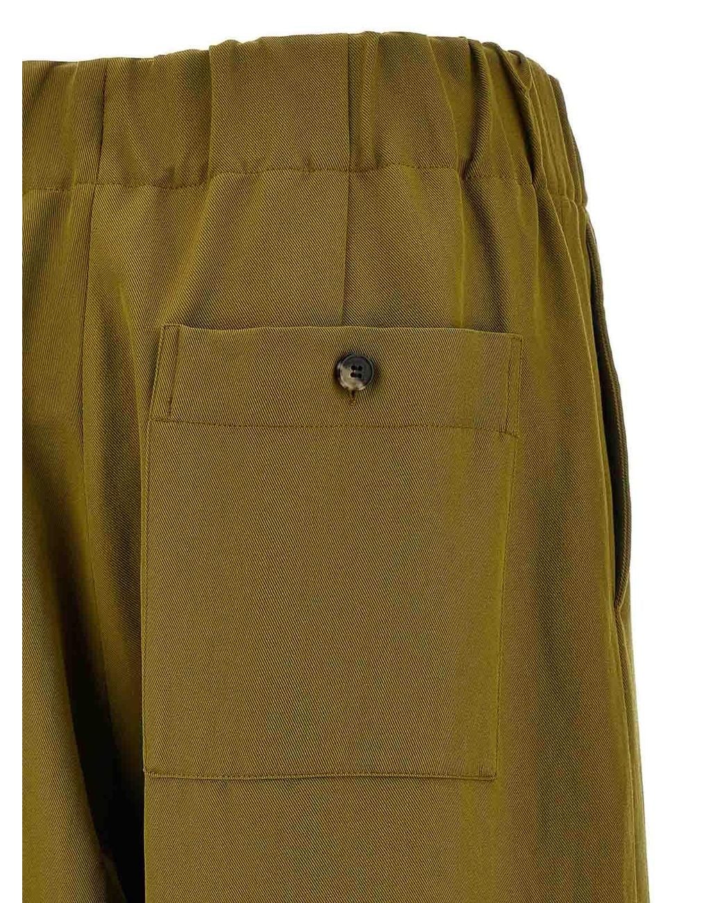 Dries Van Noten Green Pila Straight-Leg Pants