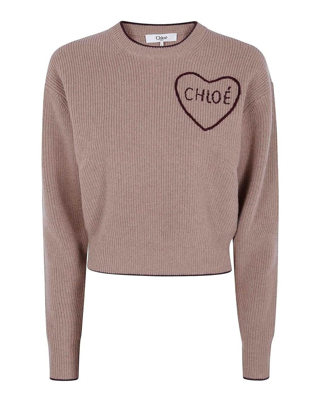 Chloé Brown Round Neck Sweater
