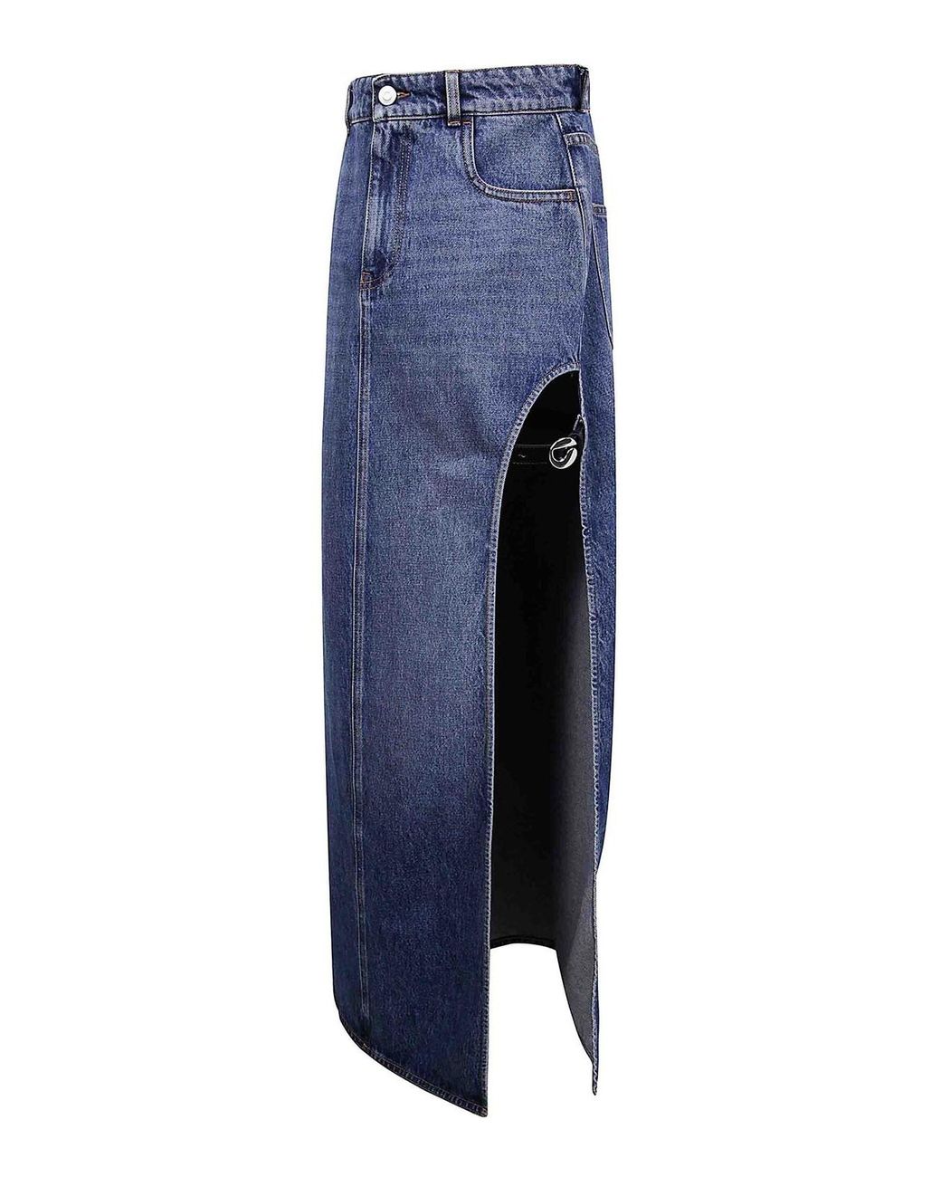 Coperni Blue Garter Belt Denim Skirt