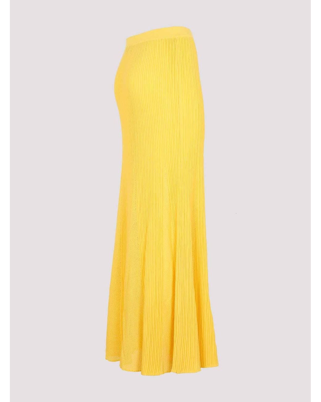 Gabriela Hearst Yellow Wool Eula Skirt