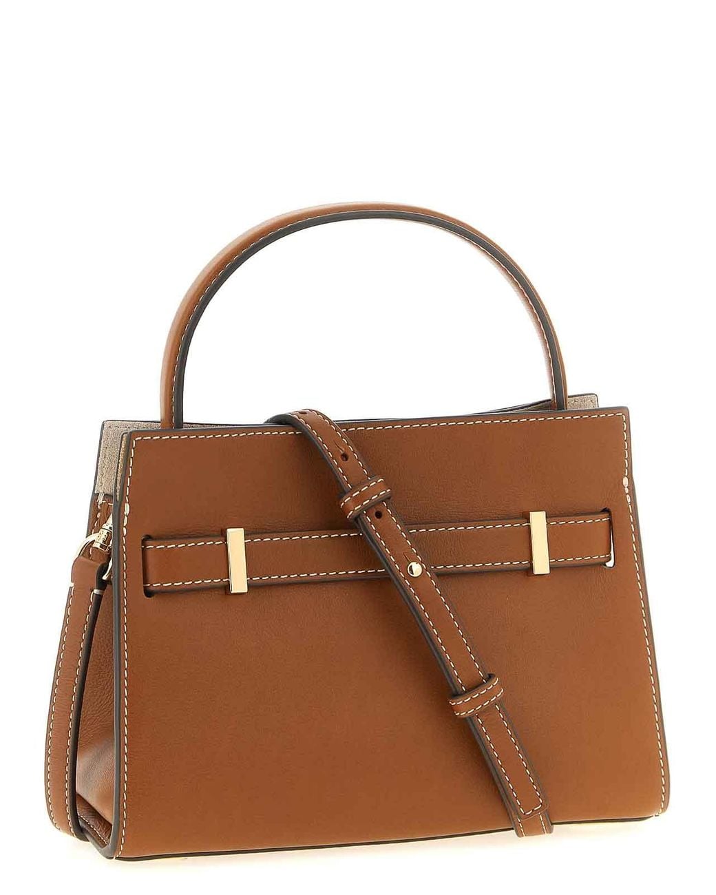 Tory Burch Brown Lee Radziwill Petite Handbag