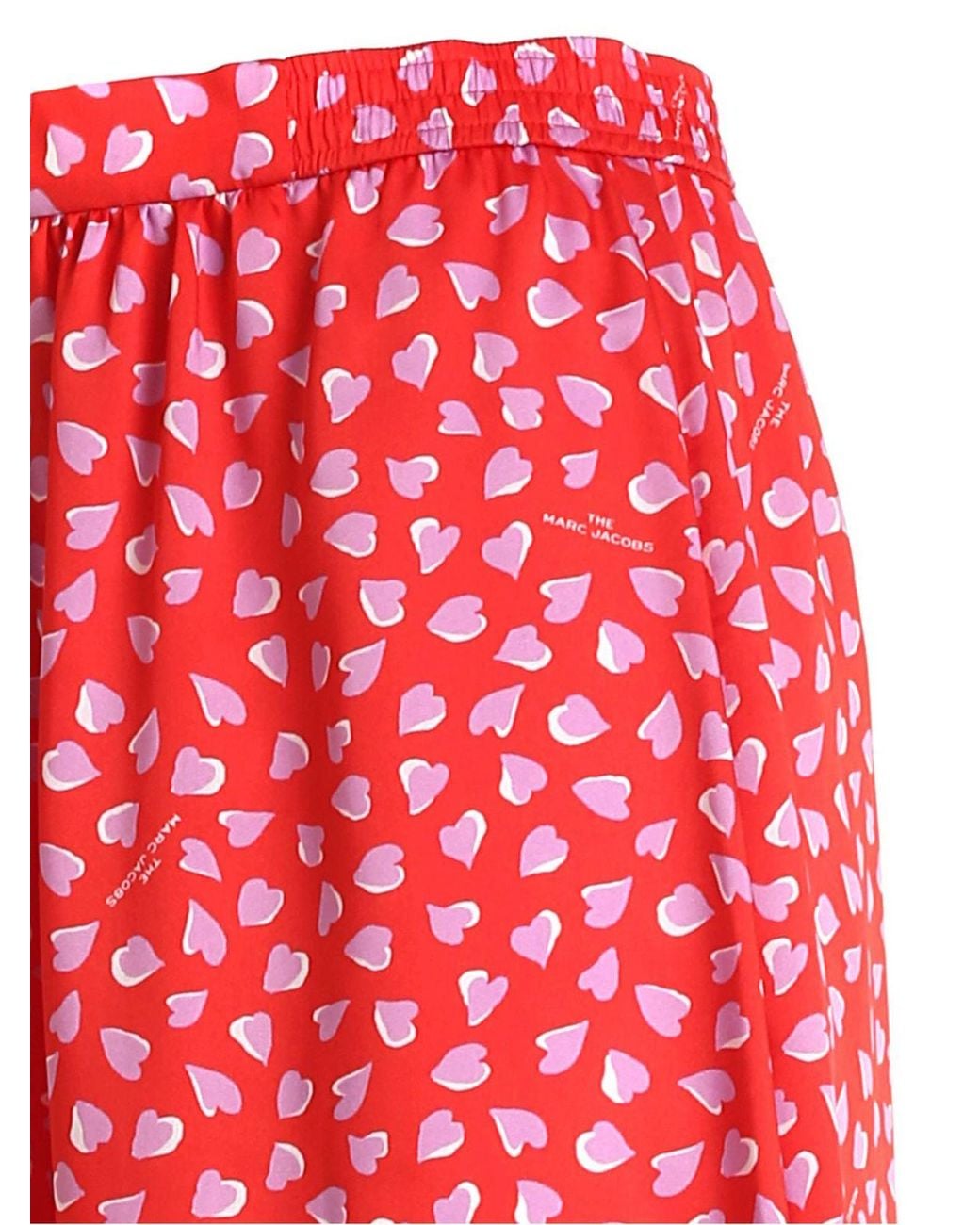 Marc Jacobs Red Hearts Print Skirt