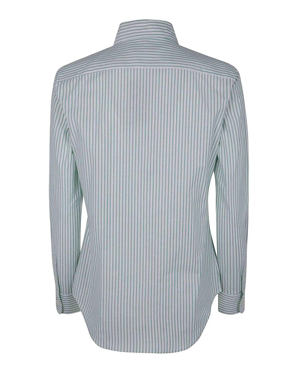 Polo Ralph Lauren Blue Ls Brkn St Long Sleeve Button Front Shirt