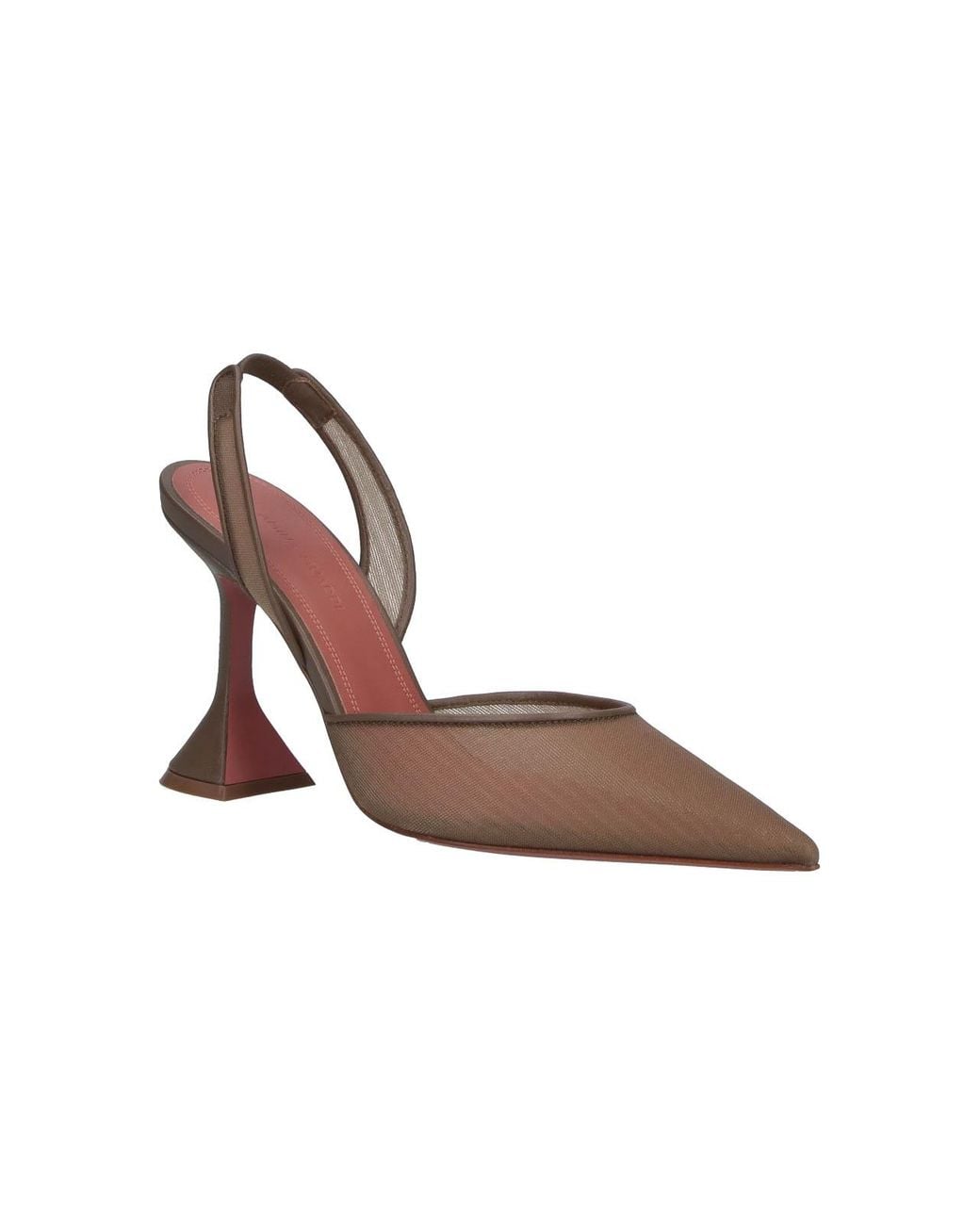 AMINA MUADDI Natural Slingback Pumps