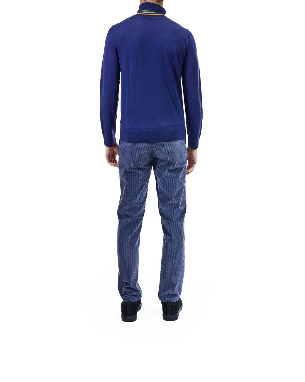 Paul Smith Blue Extrafine Merino Turtleneck for men