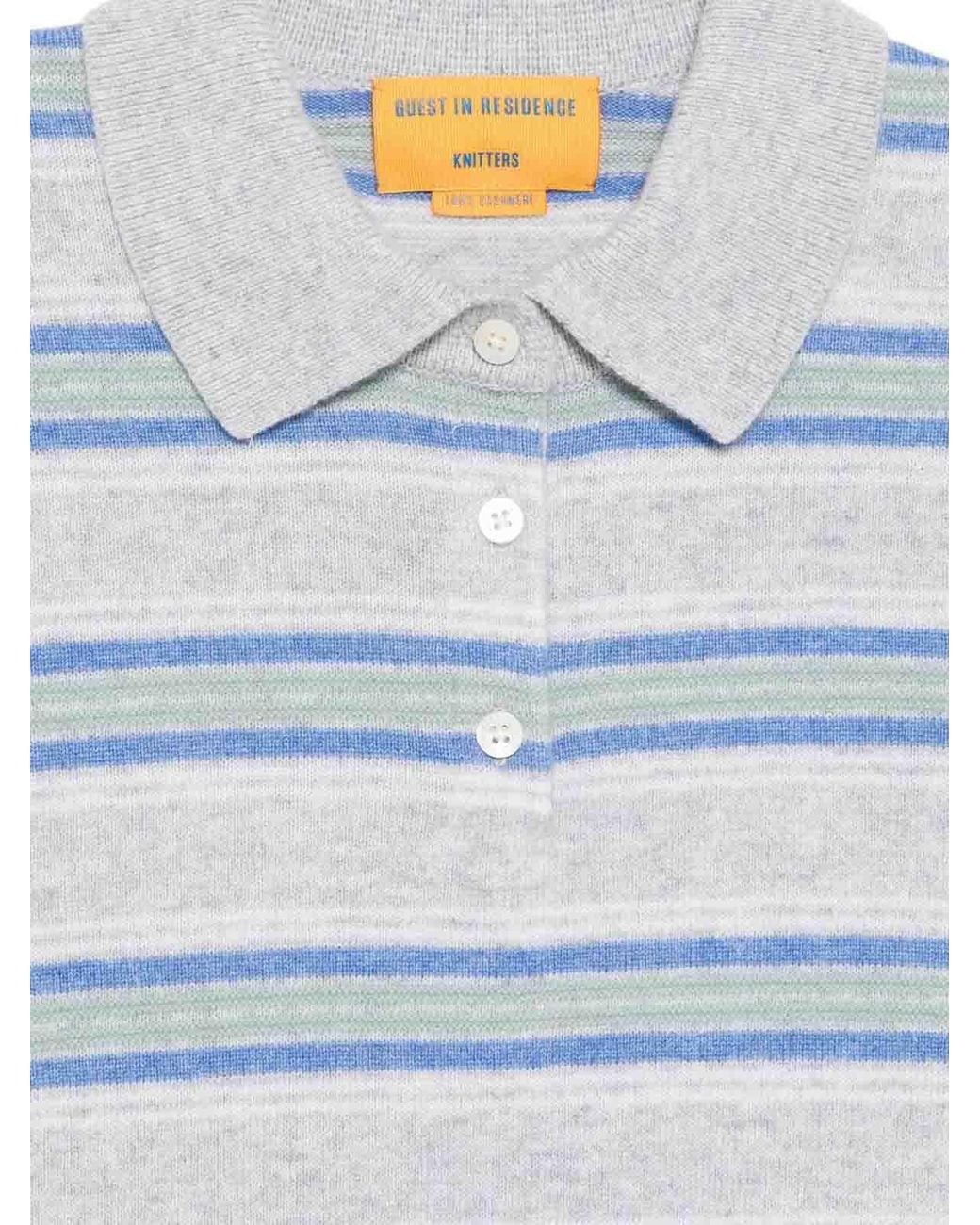 Guest In Residence Blue Sweater Collegiate Stripe