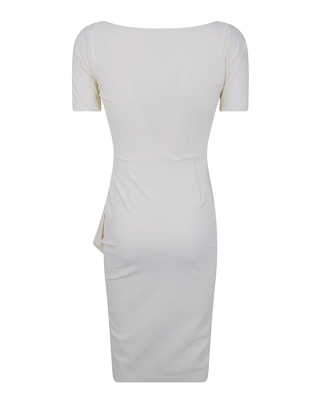 La Petite Robe Di Chiara Boni White Charisse Short Sleeves Jersey Dress