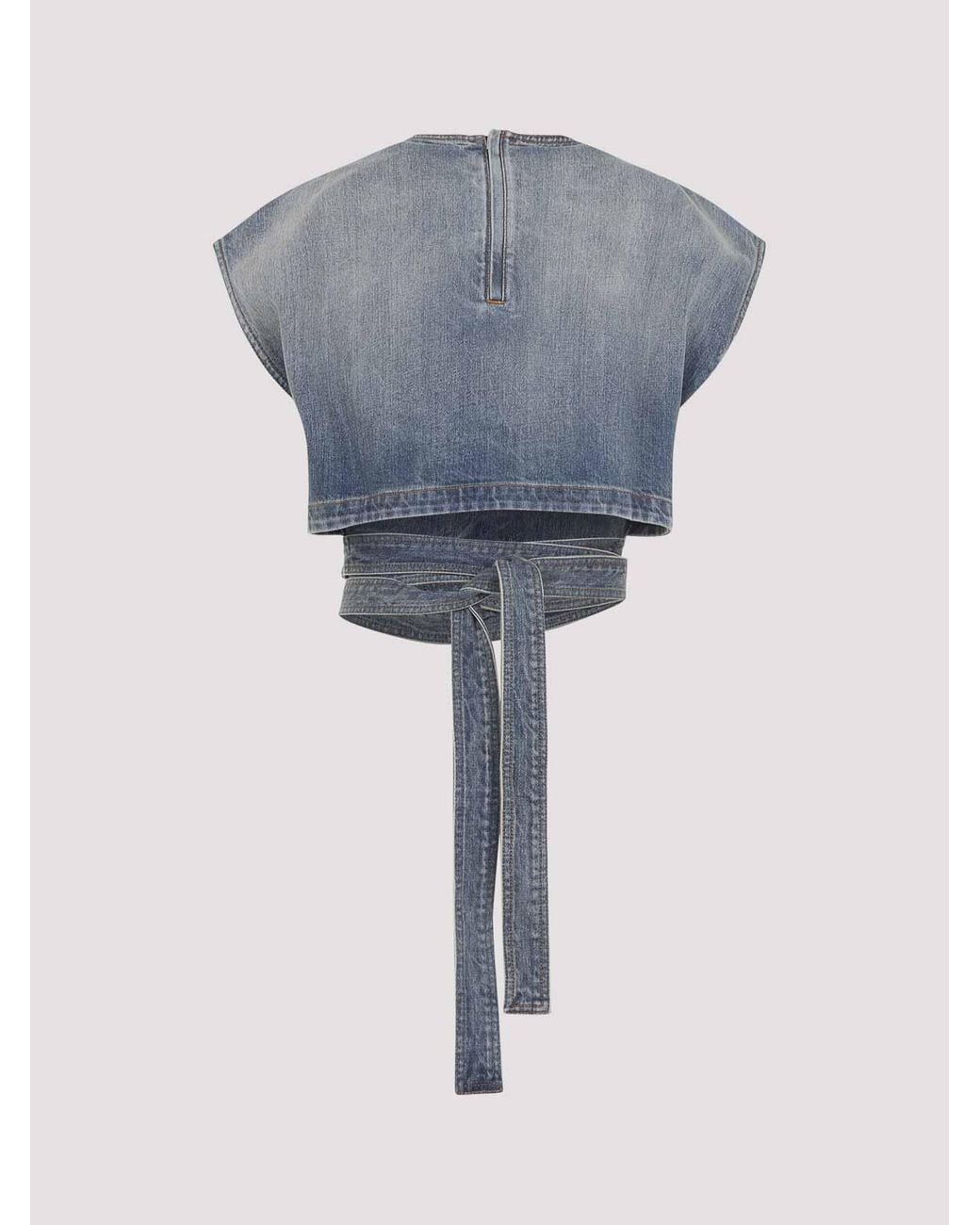 Alaïa Gray Belted Top