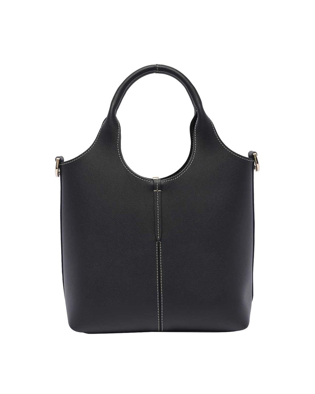 Tod's Black Mini Leather Shopping Tote Bag