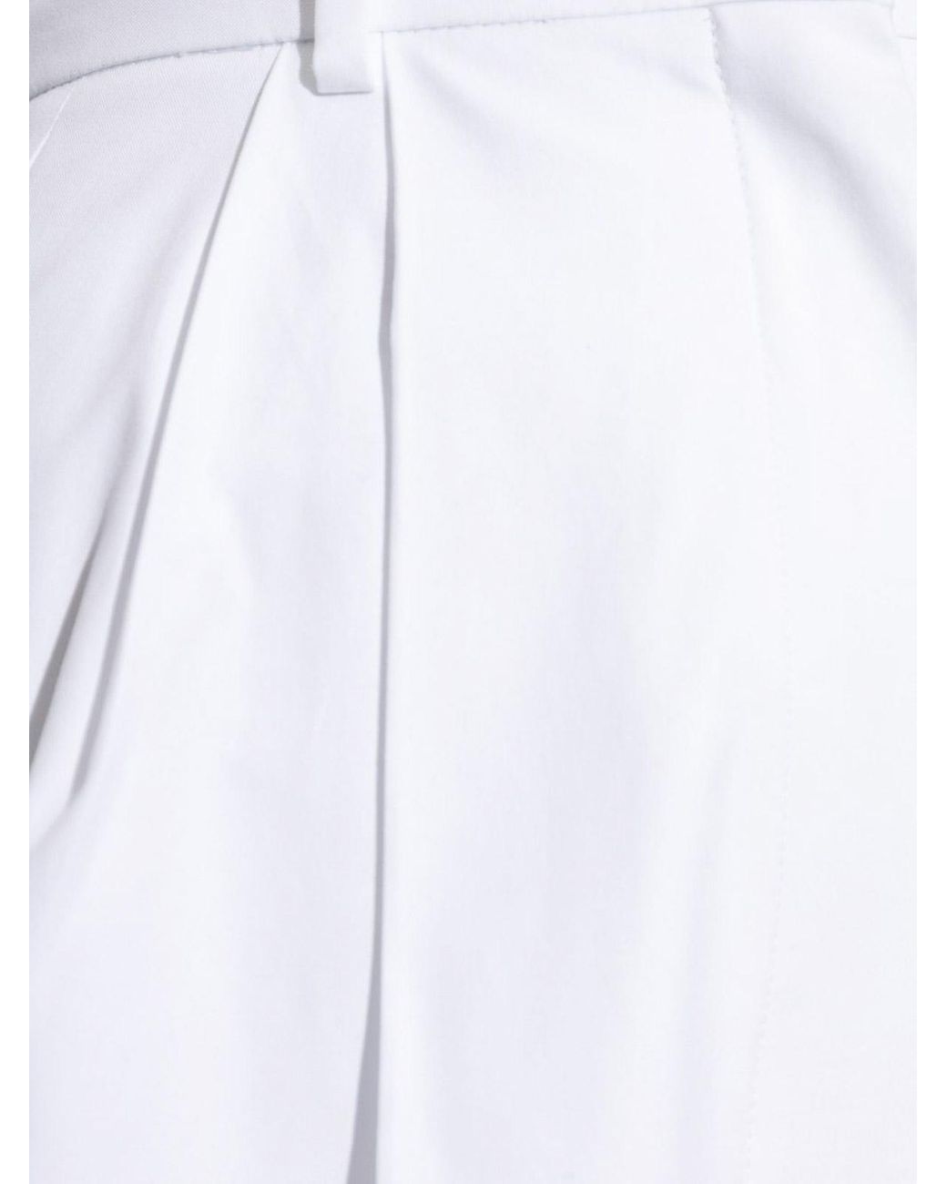 Sportmax White Cotton Trousers