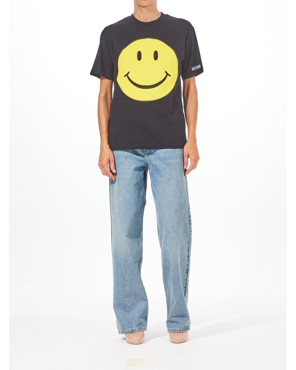 Moschino Blue Teddy Print Logo T-Shirt