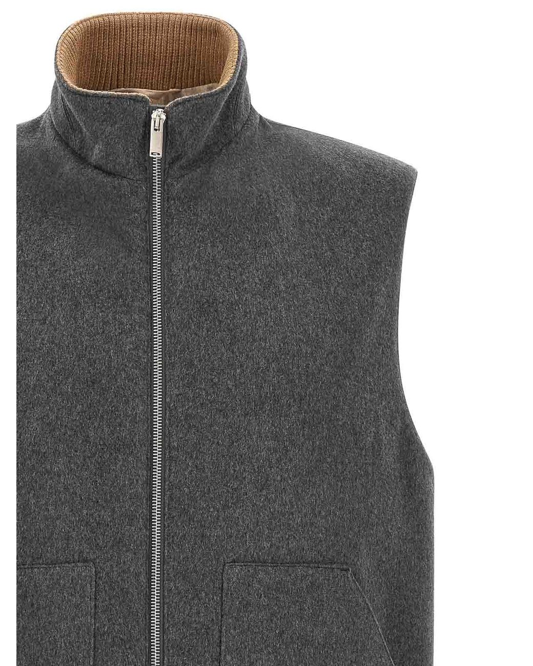 Lardini Gray Wool Vest for men