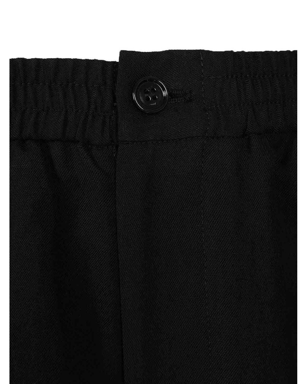 AMI Black Ami Shorts With Elasticated Waist for men