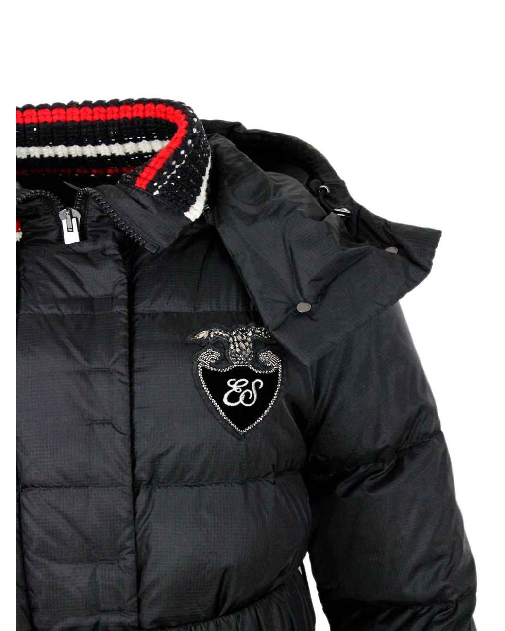 Ermanno Scervino Black Coats Poliestere