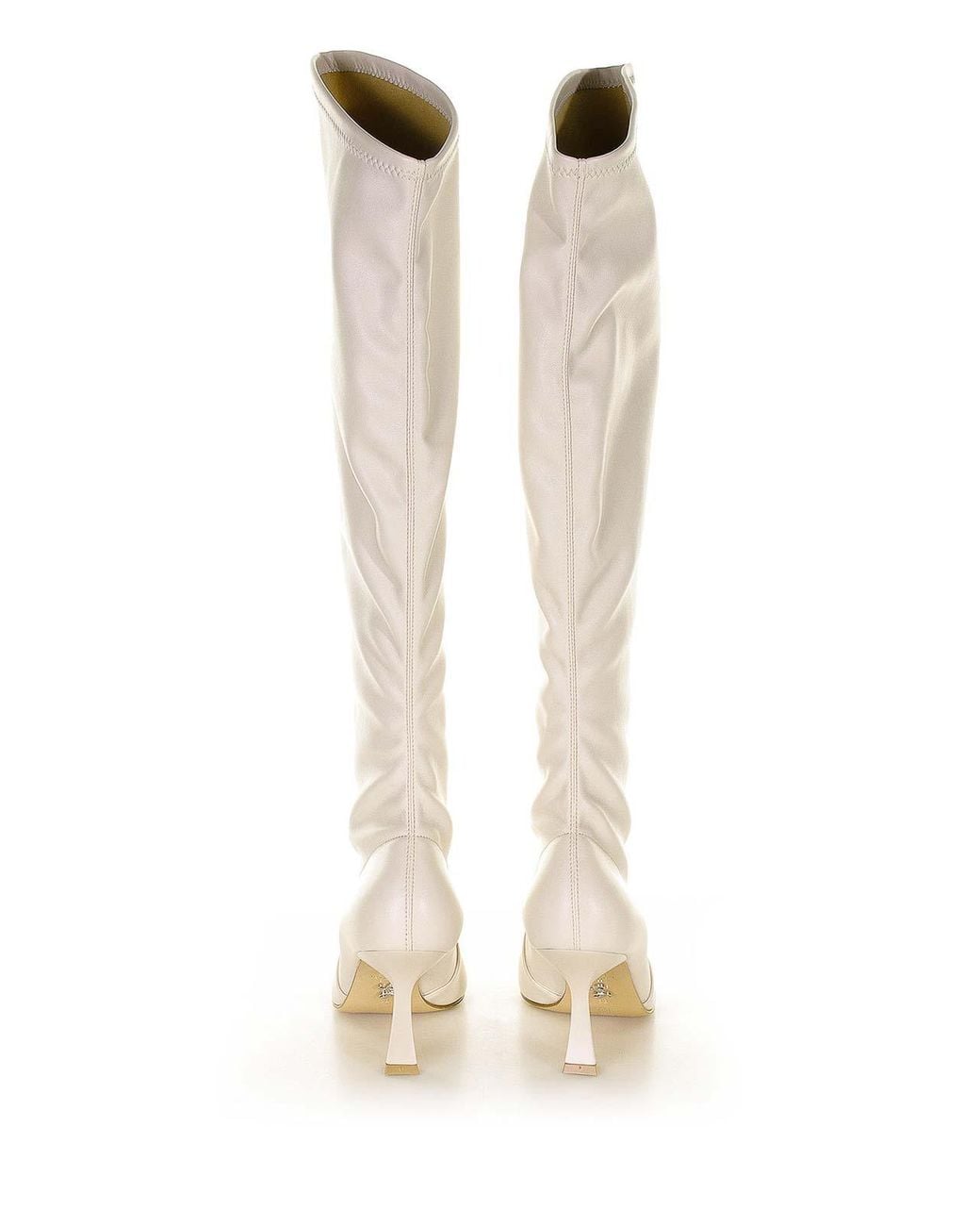 Sergio Levantesi White Stretch Leather Boot