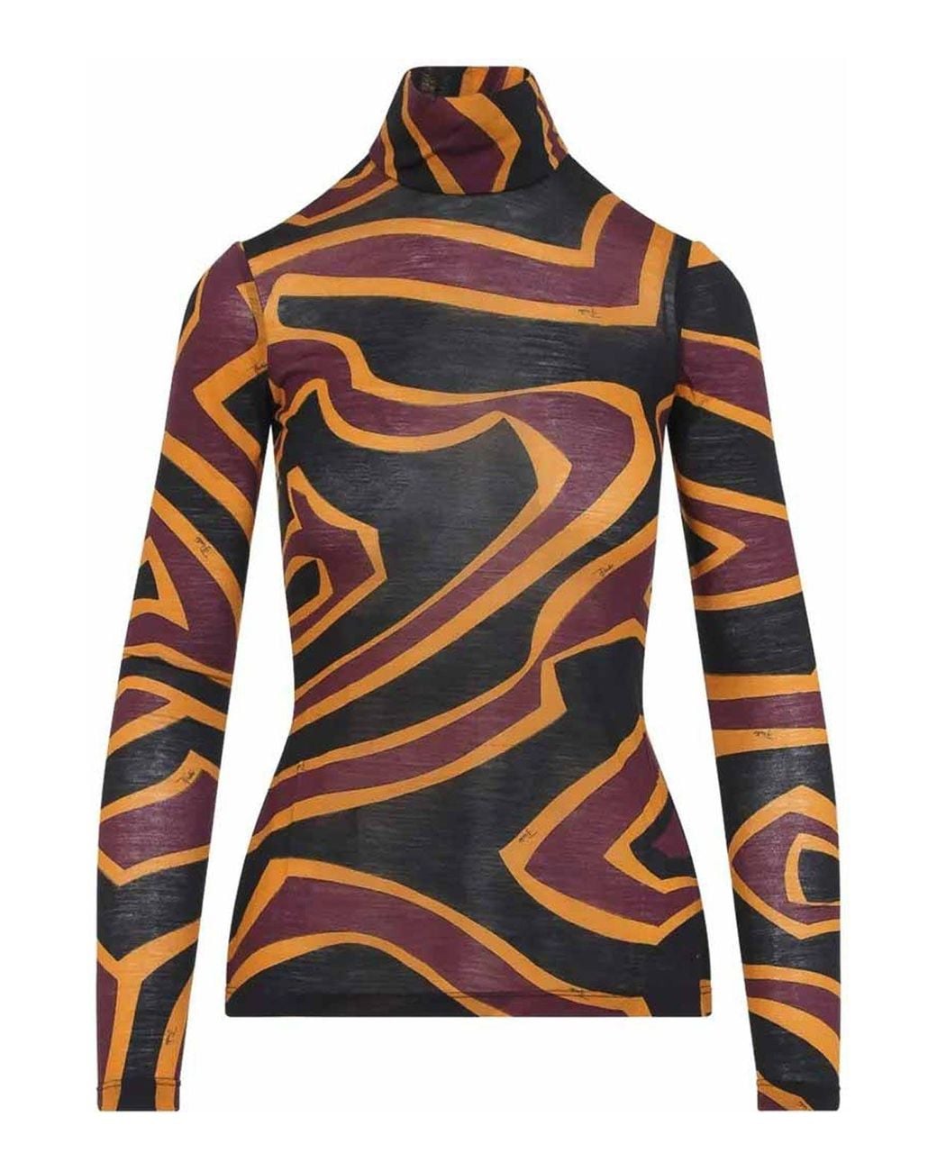 Emilio Pucci Black T-Shirt Labirinto