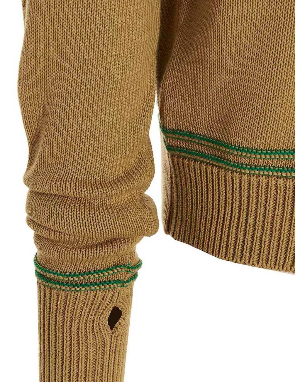 Marni Green Cotton Sweater With Logo for men